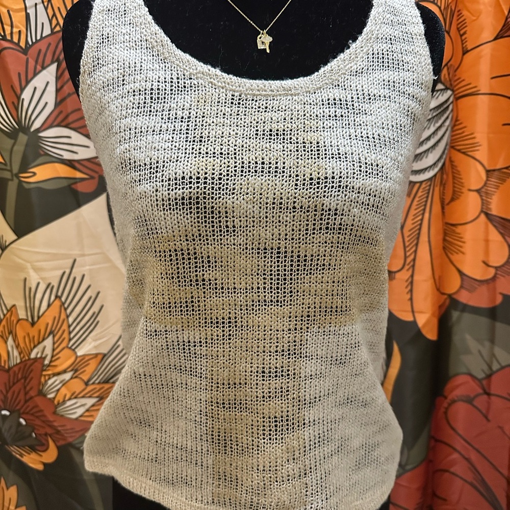Women's Sleeveless Knit Top - Cream
